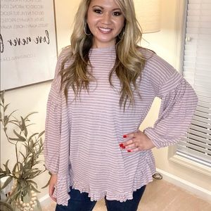 Violet Stripe Top